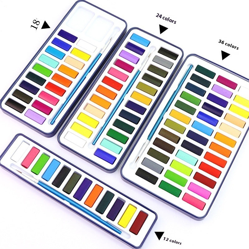 Student Solid Watercolor Watercolor Art Painting Kit