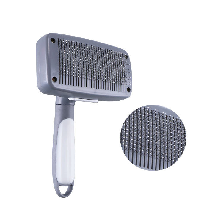 Brosse de massage et de toilettage autonettoyante pour l'épilation des animaux de compagnie