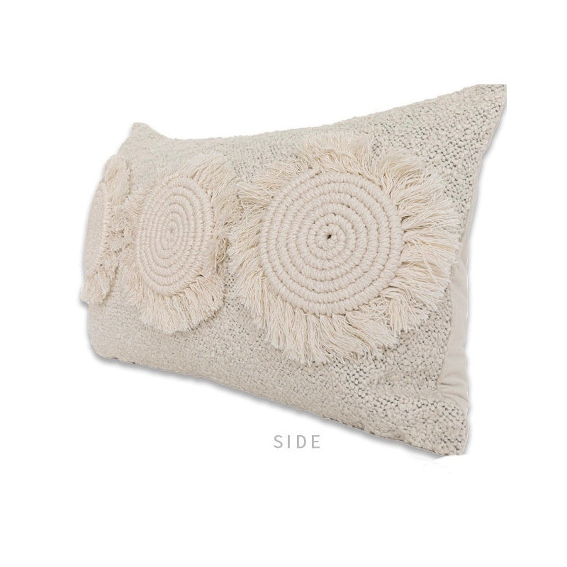 Taie d'oreiller moderne simple en coton et lin beige