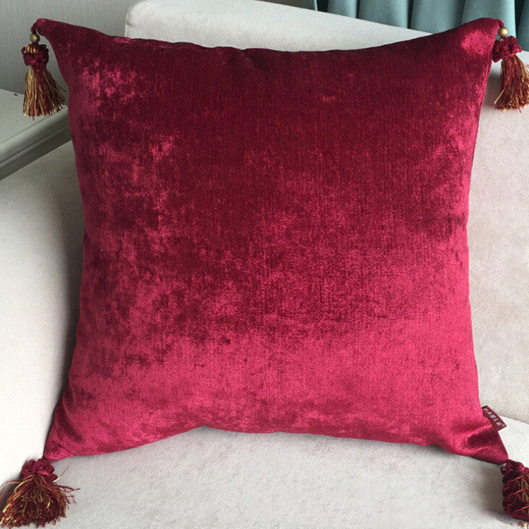 Fashion European-style simple Audrey Snowy pillow Four-corner ear sofa pillow cushion solid color pillow car newspaper pillow