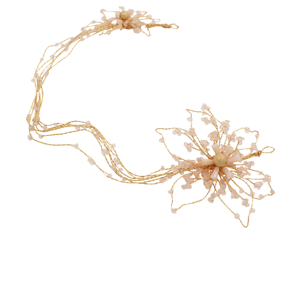 Beaded bridal headband hair accessories