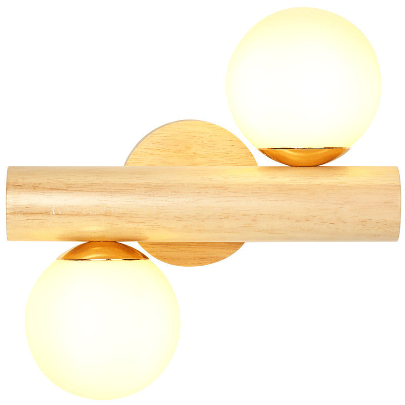 Applique murale en bois massif, lampe de fond de télévision pour salon