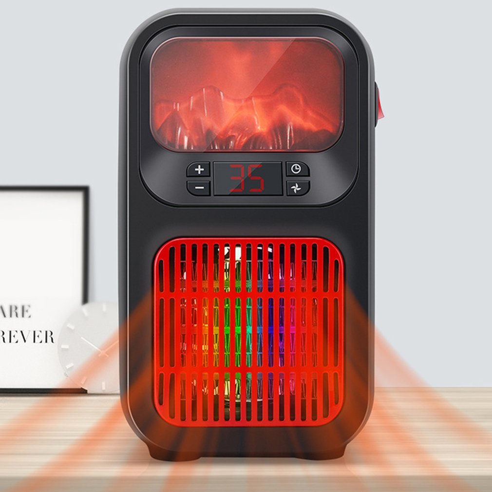 Chauffage mini-chauffage à flamme simulée compact portable à air chaud
