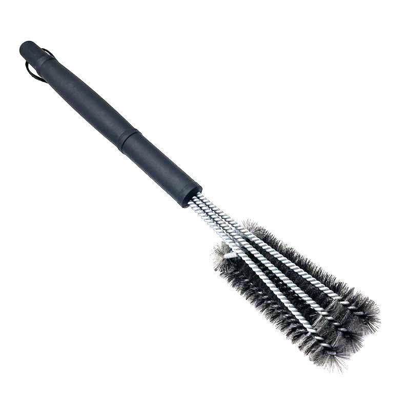 Brosse de nettoyage pour barbecue en acier inoxydable à trois têtes Brosse métallique pour barbecue Outils de barbecue