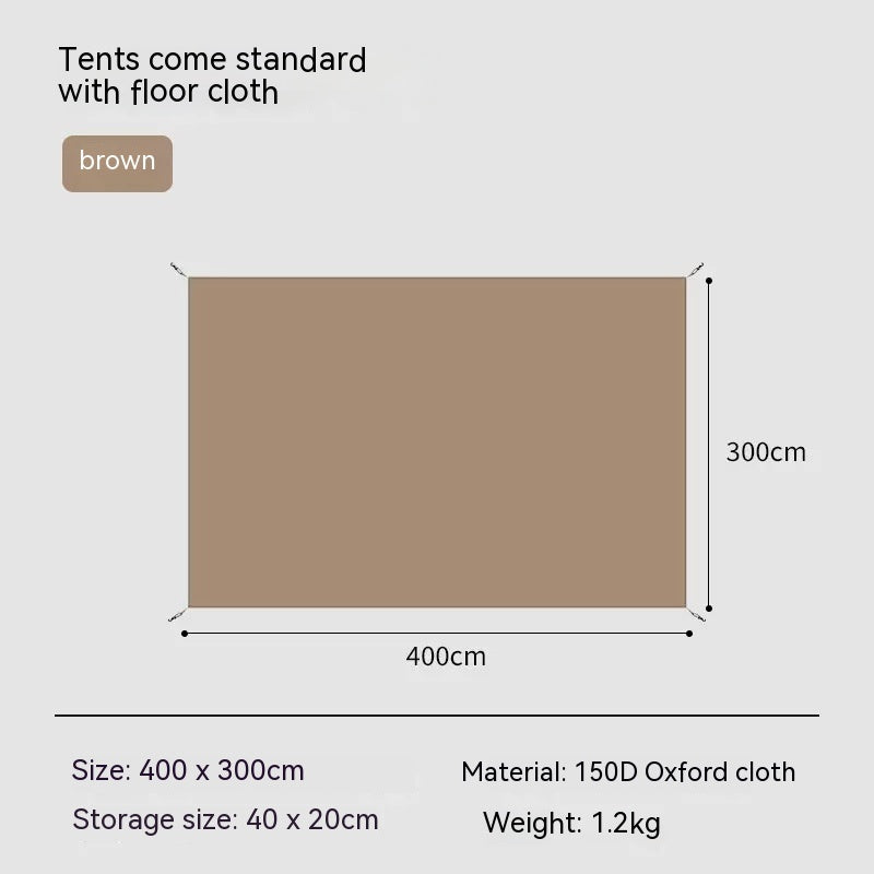 Tente Gonflable Tapis de Sol Spécial Tissu Oxford Épais Tapis Protecteur Camping Anti-saleté Isolation