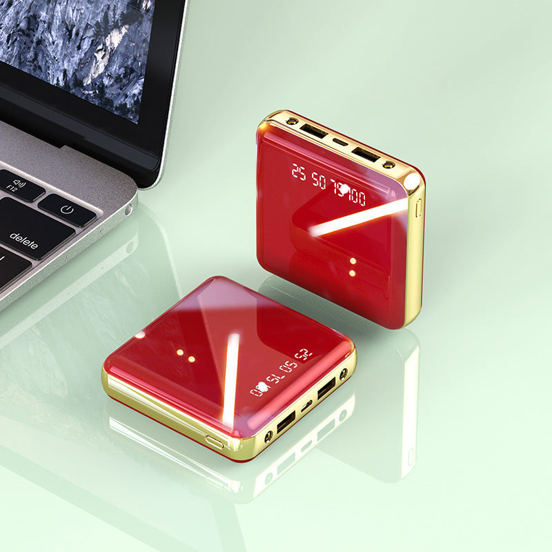 Banque d'alimentation portable miroir pour téléphone portable