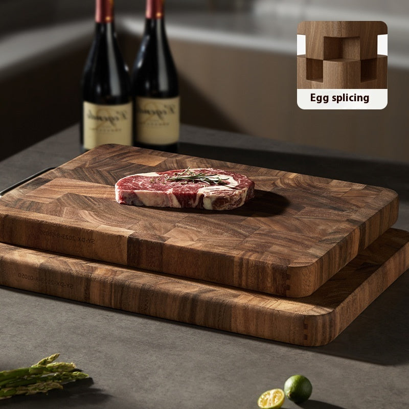 Planche à découper double face en bois massif épaissie pour cuisine