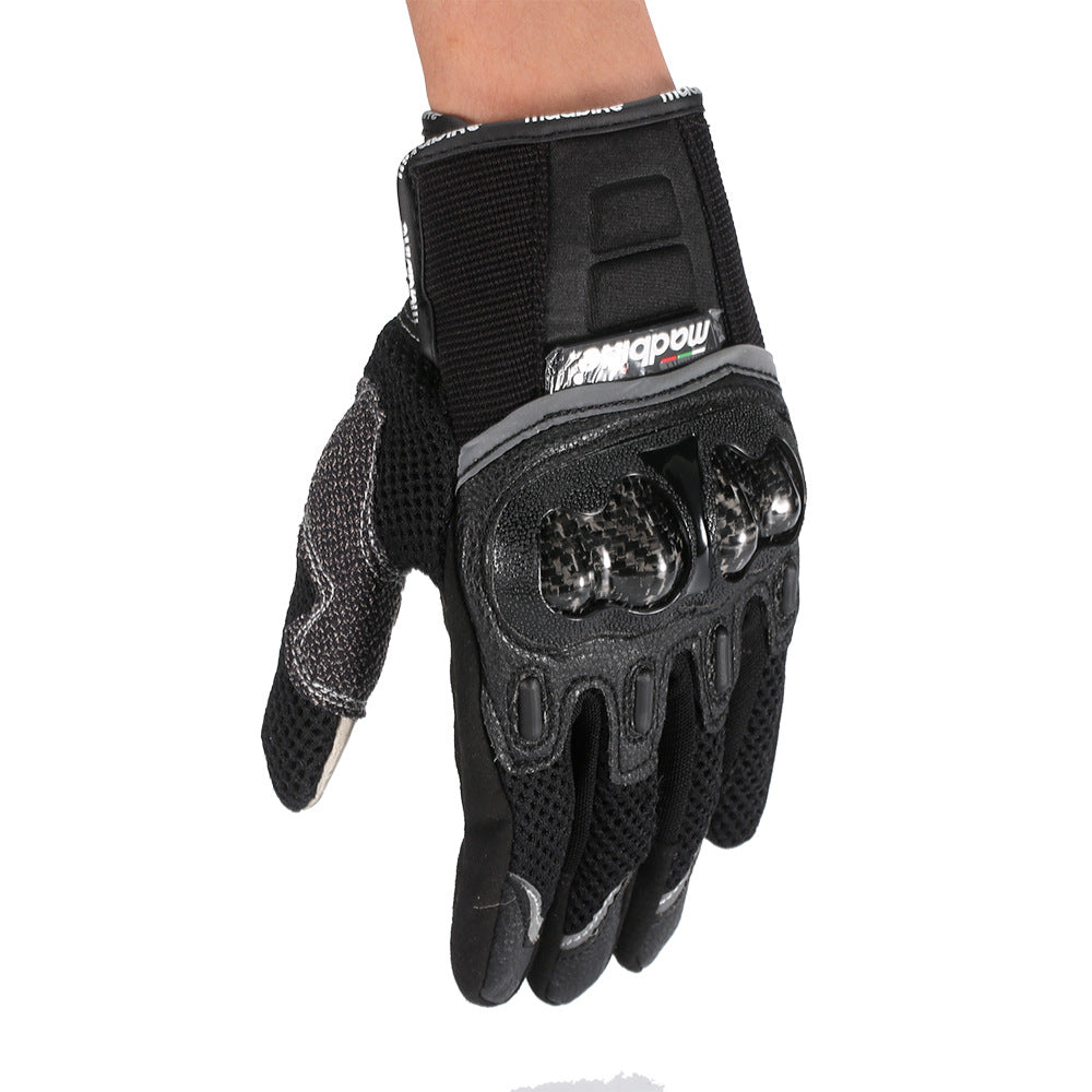 All-finger Touchable Carbon Fiber Anti-drop Knight Gloves