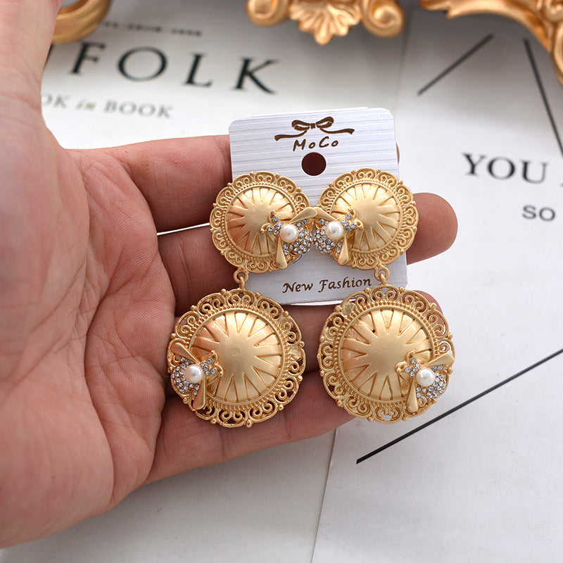 Rhinestone Geometric Exaggerated Large Earrings Earrings