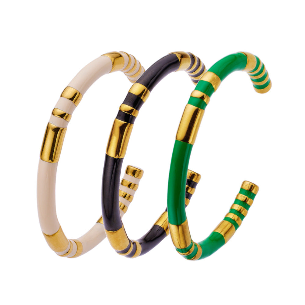 Fashion Bamboo Titanium Steel Bracelet For Women