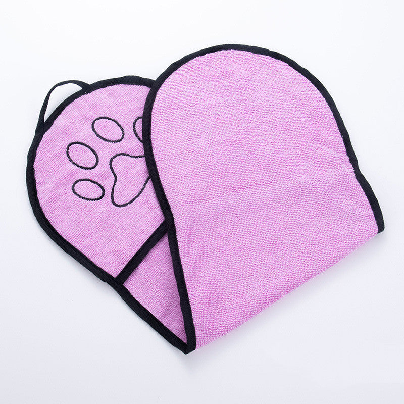 Serviette de bain unie pour chien et chat