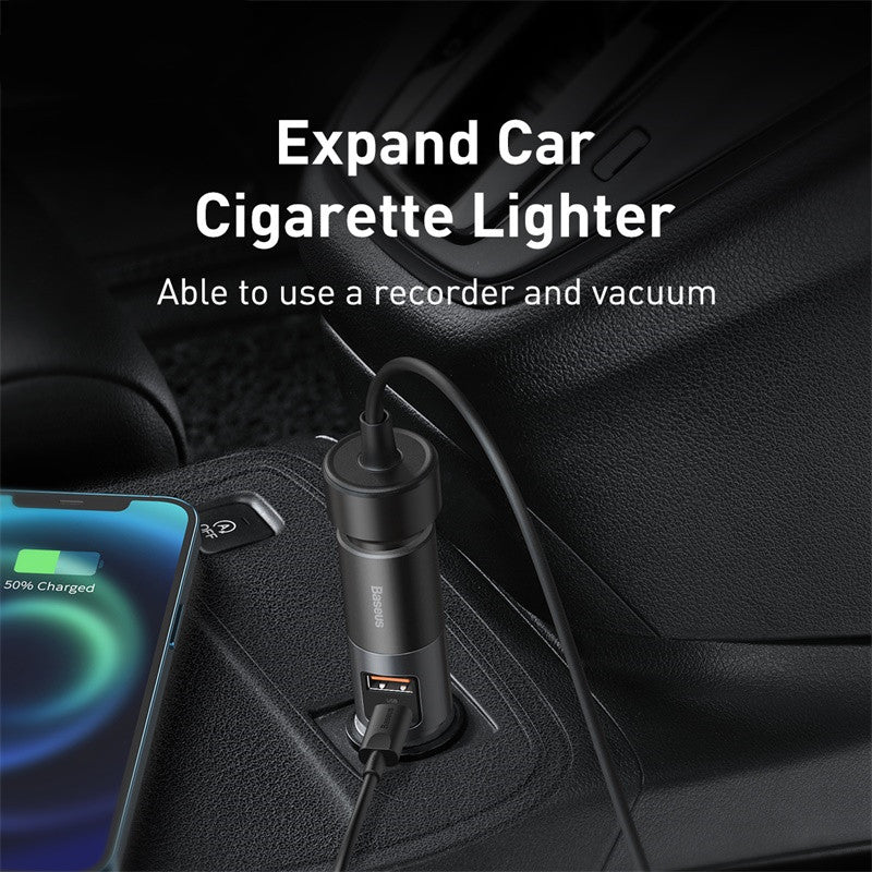 120W Car Charger Usb Interface Car Power Supply One For Three Fast Charging