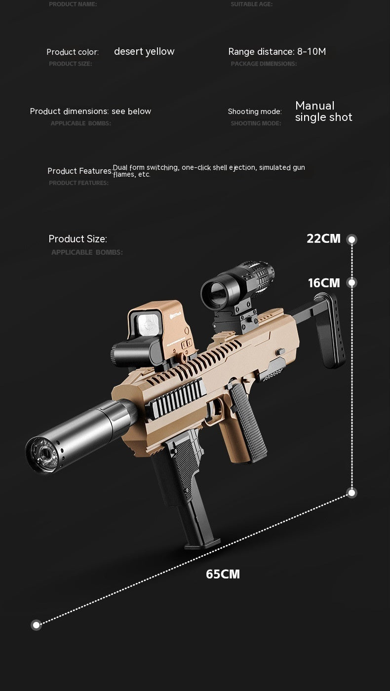 Boy's Toy Mechanical Combo Submachine Gun