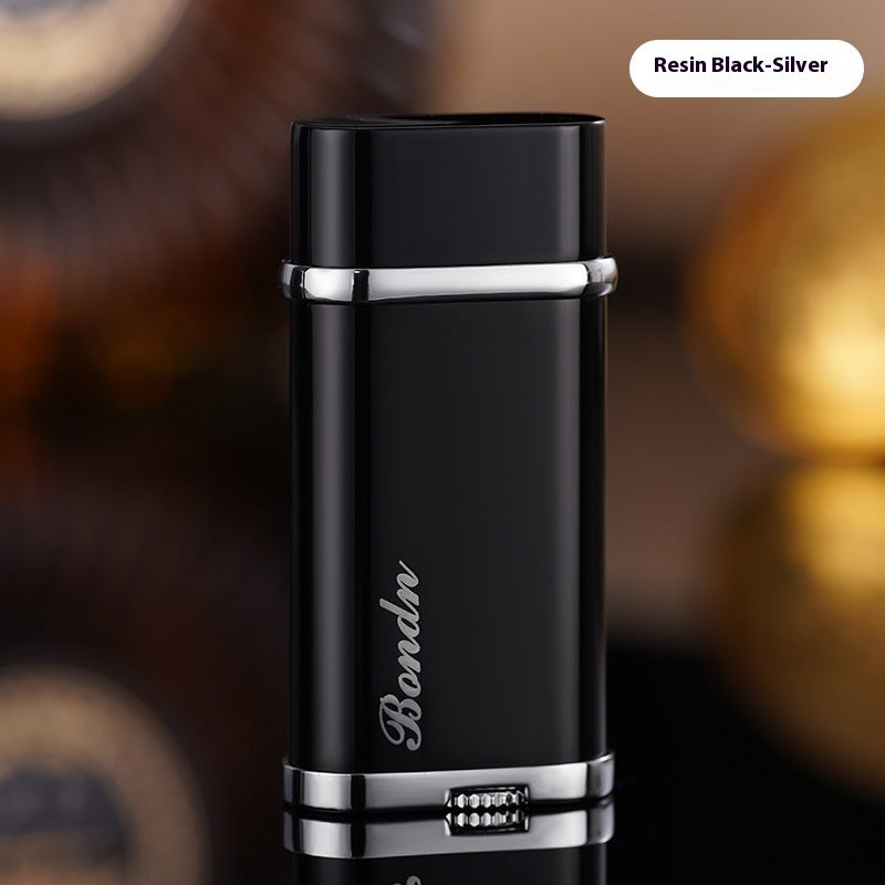 New Grinding Wheel Oblique Fire High-grade Electroplating Resin Craft Retro Men's Gift Open Flame Gas Lighters