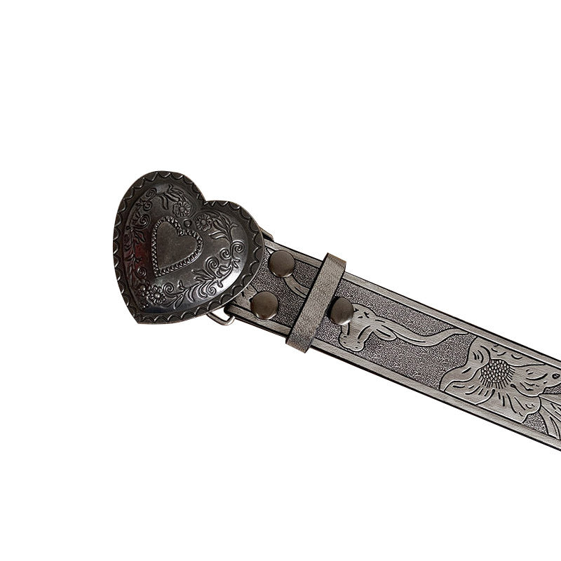 Ceinture décorative de mode pour femmes ceinture rétro amour