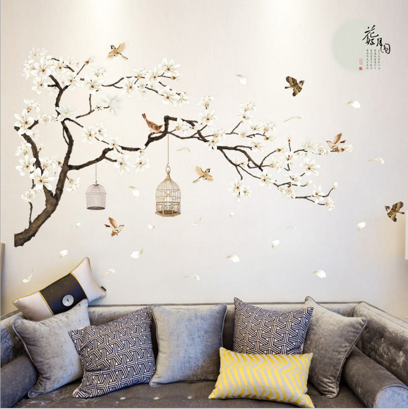 187 128cm Large Size Wall Applique Bird Decoration Wallpaper