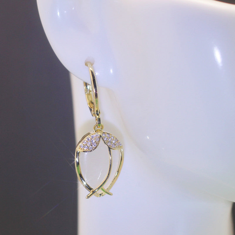 Original Design New Simple Diamond Earrings