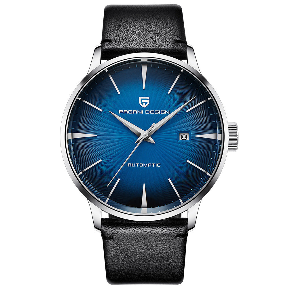 Montre mécanique pour homme étanche avec bracelet en acier