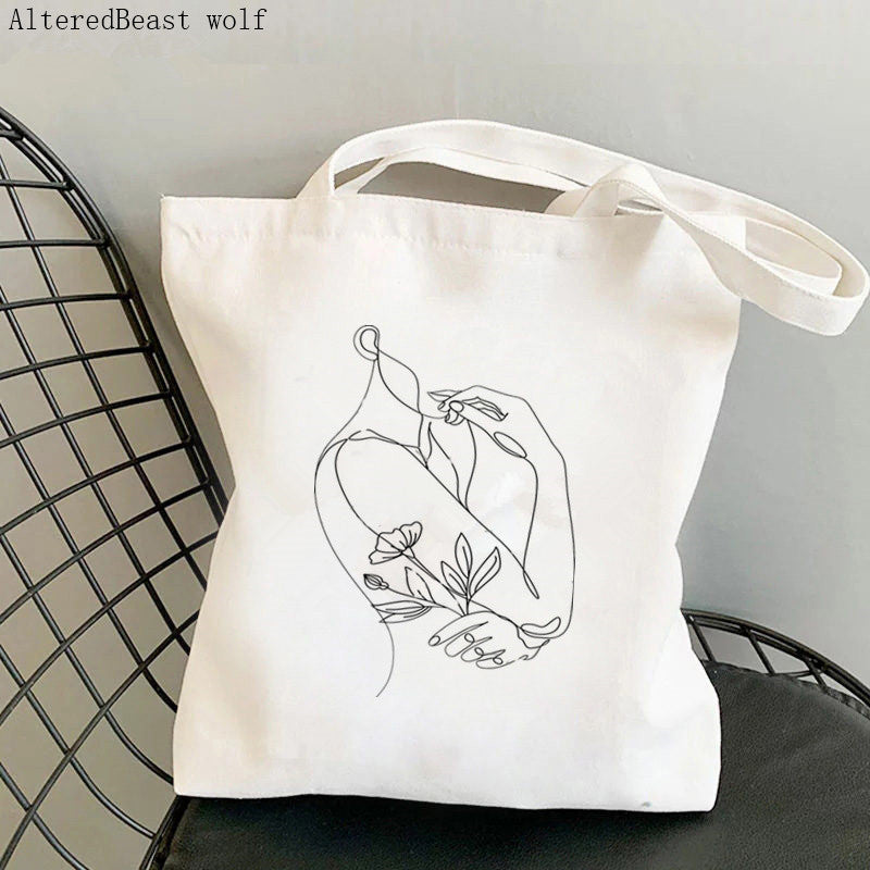 Sac de courses en toile de coton polyester zippé
