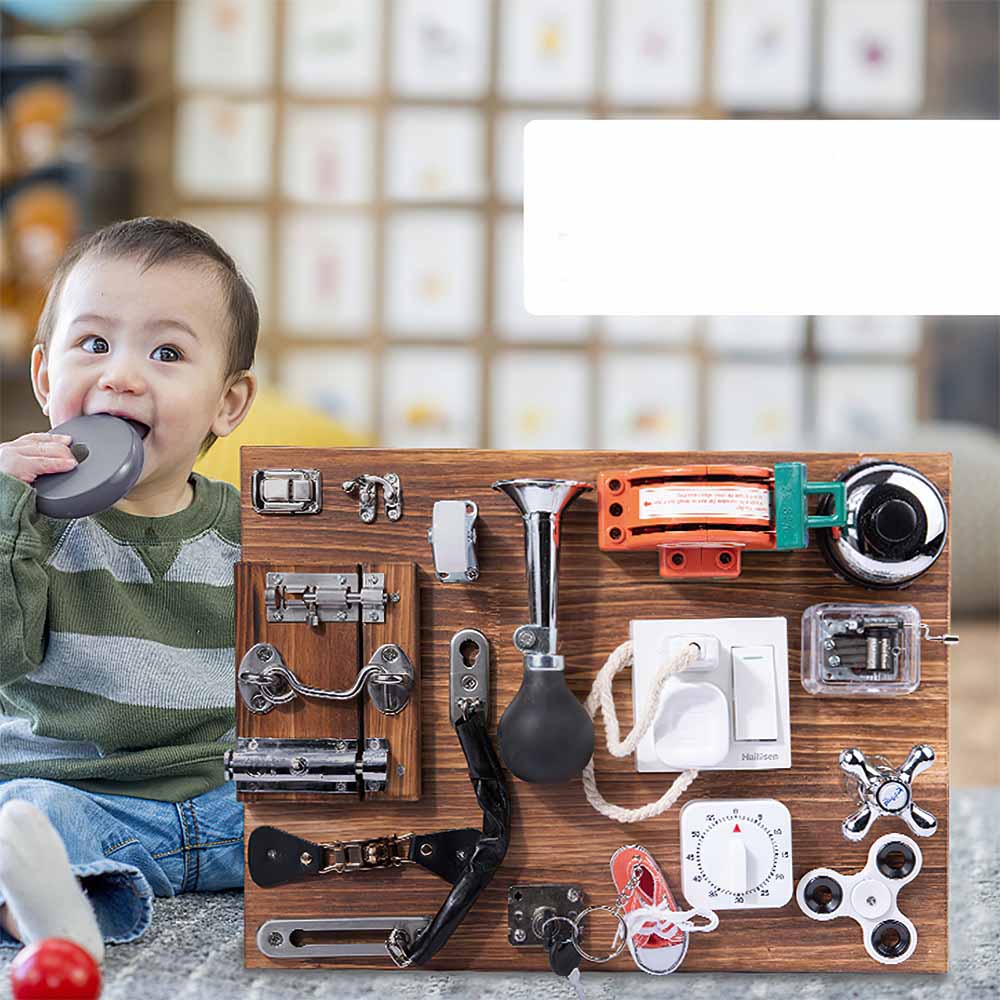 Jouets Montessori d'éveil pour bébés - Tableau d'activités