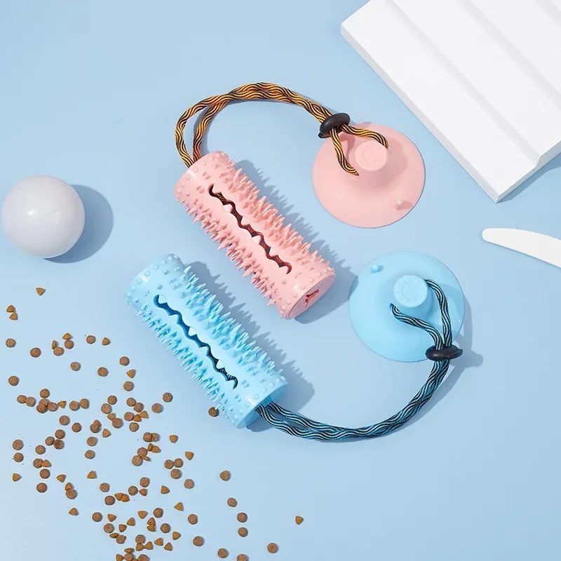 Jouets à mâcher pour chiens, balles pour mâcheurs agressifs, jouet interactif pour chiens, distributeur de friandises, jouet à tirer à ventouse pour le nettoyage des dents des chiens