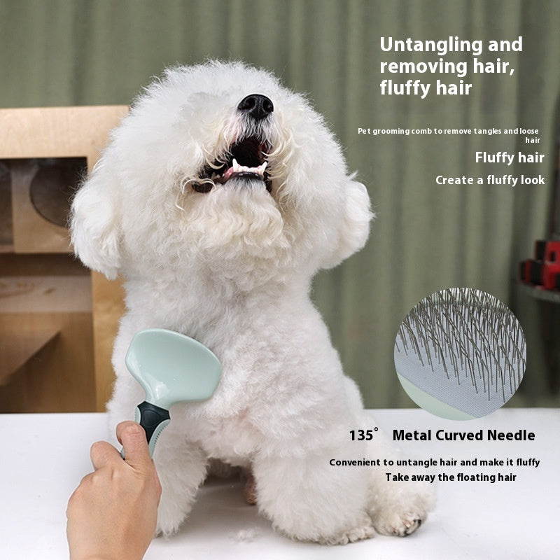 Pet Combo Suit Beauty Scissors Hair Removal Needle Comb Bath Brush