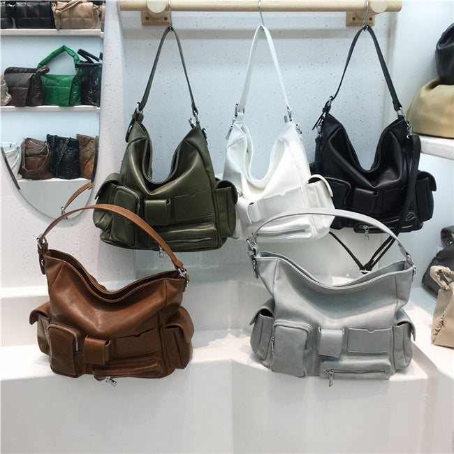 Sac décontracté à bandoulière grande capacité de style outillage Rétro Motard