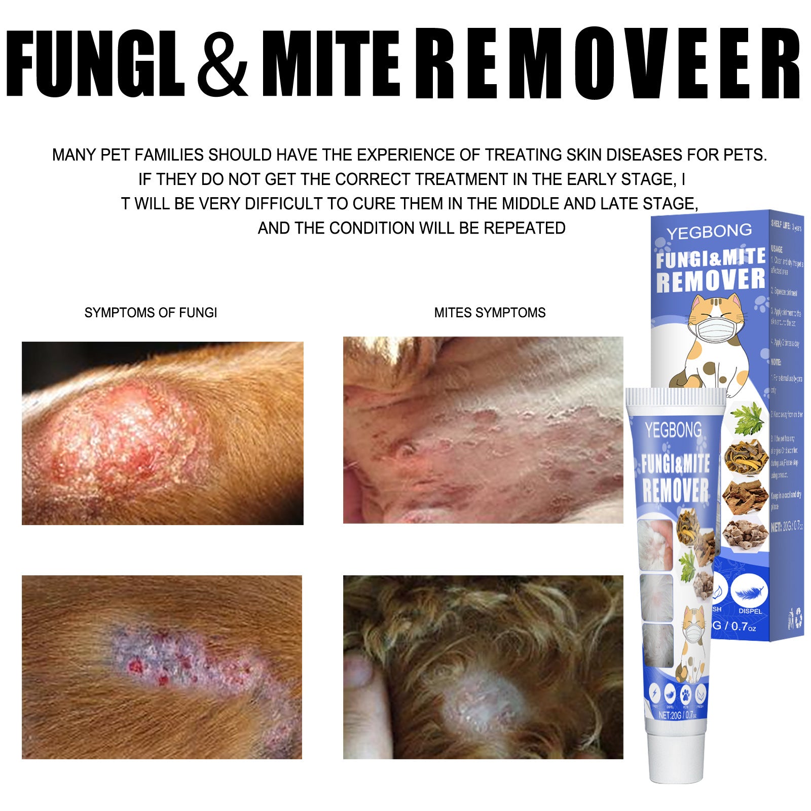 Pet Anti-mite Cream Skin Anti-itching Cat External Care