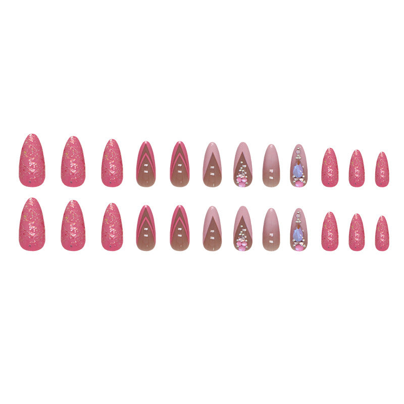 Faux ongles français amande double