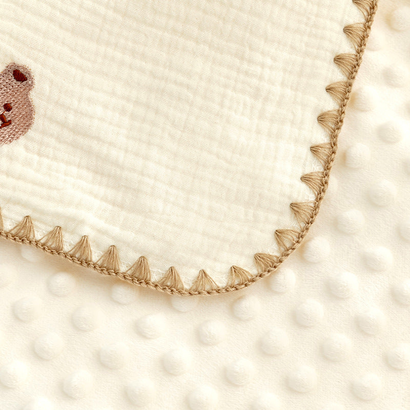 Doudou Couverture Bébé Couverture Crêpe Nouveau-né Couverture Apaisante
