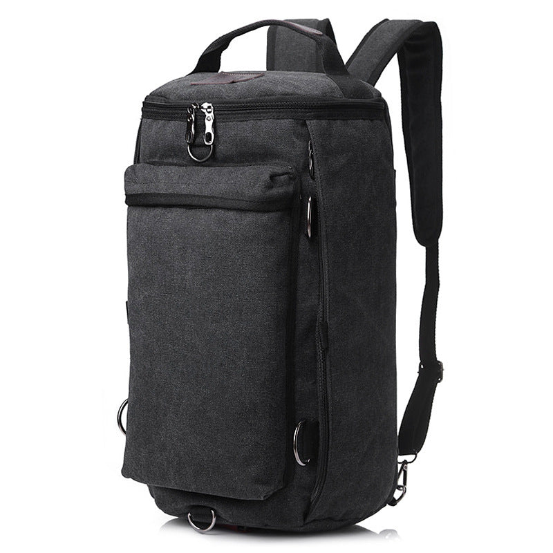 Men's canvas multifunctional large-capacity backpack