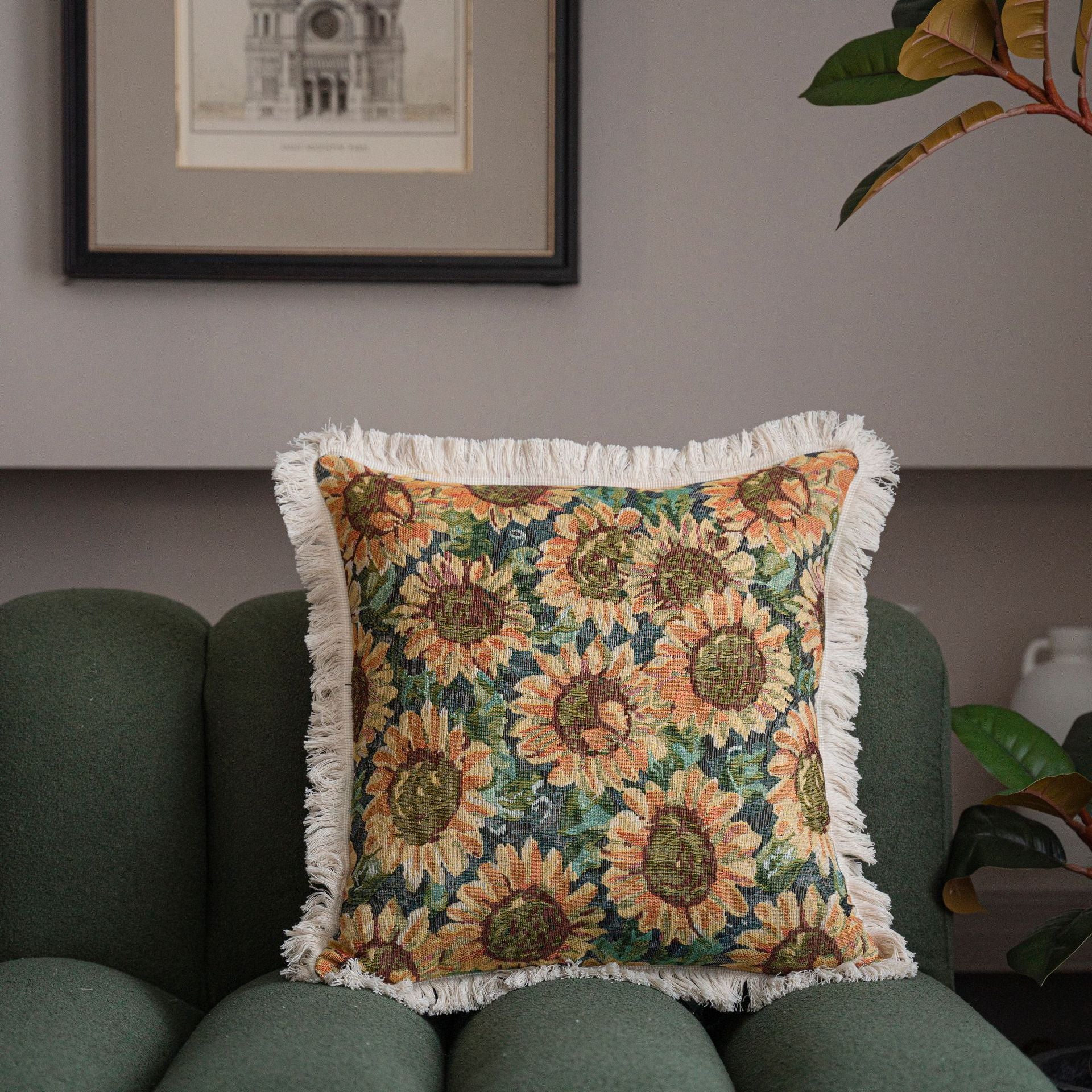 Jacquard Multicolor Sofa Pillow Cases