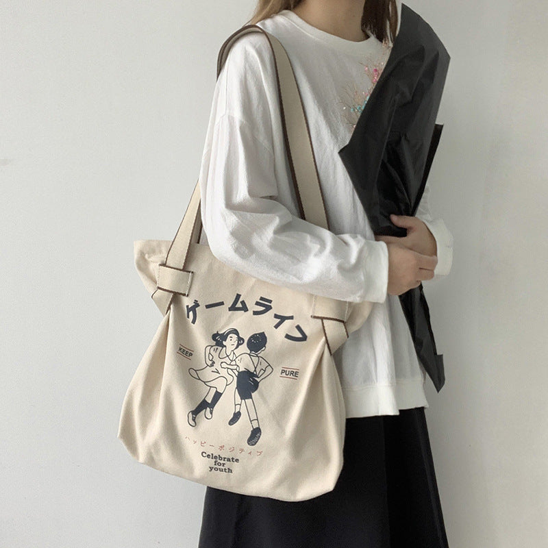 Women's Large-capacity Canvas One Shoulder Retro Yoga Travel Bag