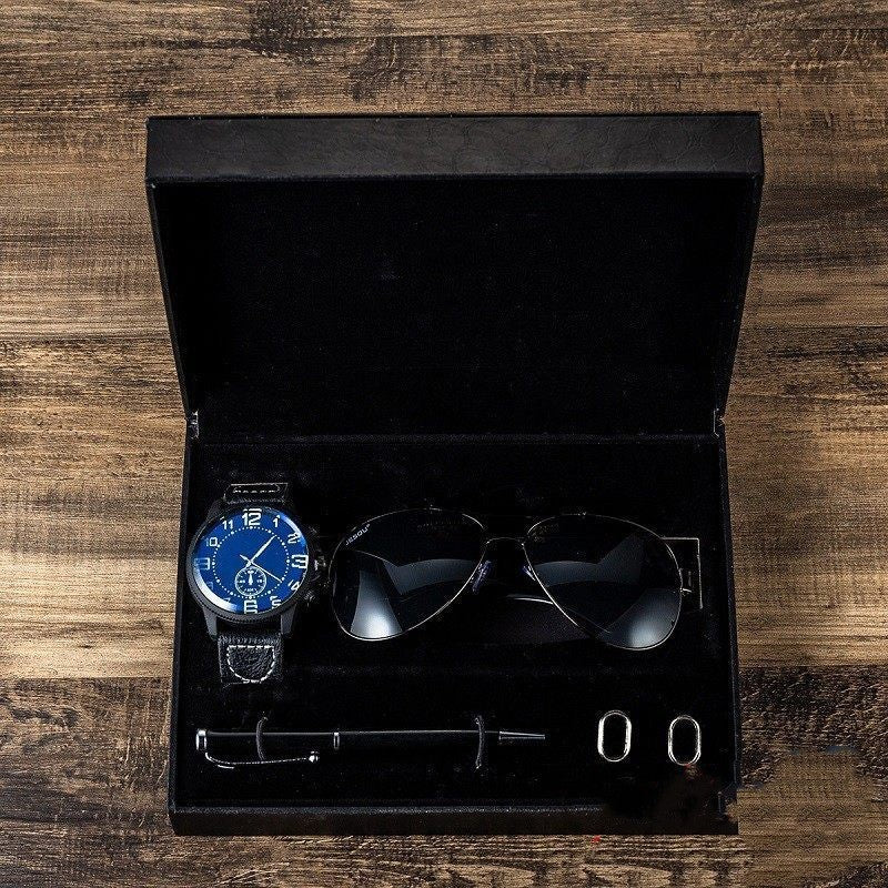 Coffret cadeau Montre et lunettes de soleil pour homme
