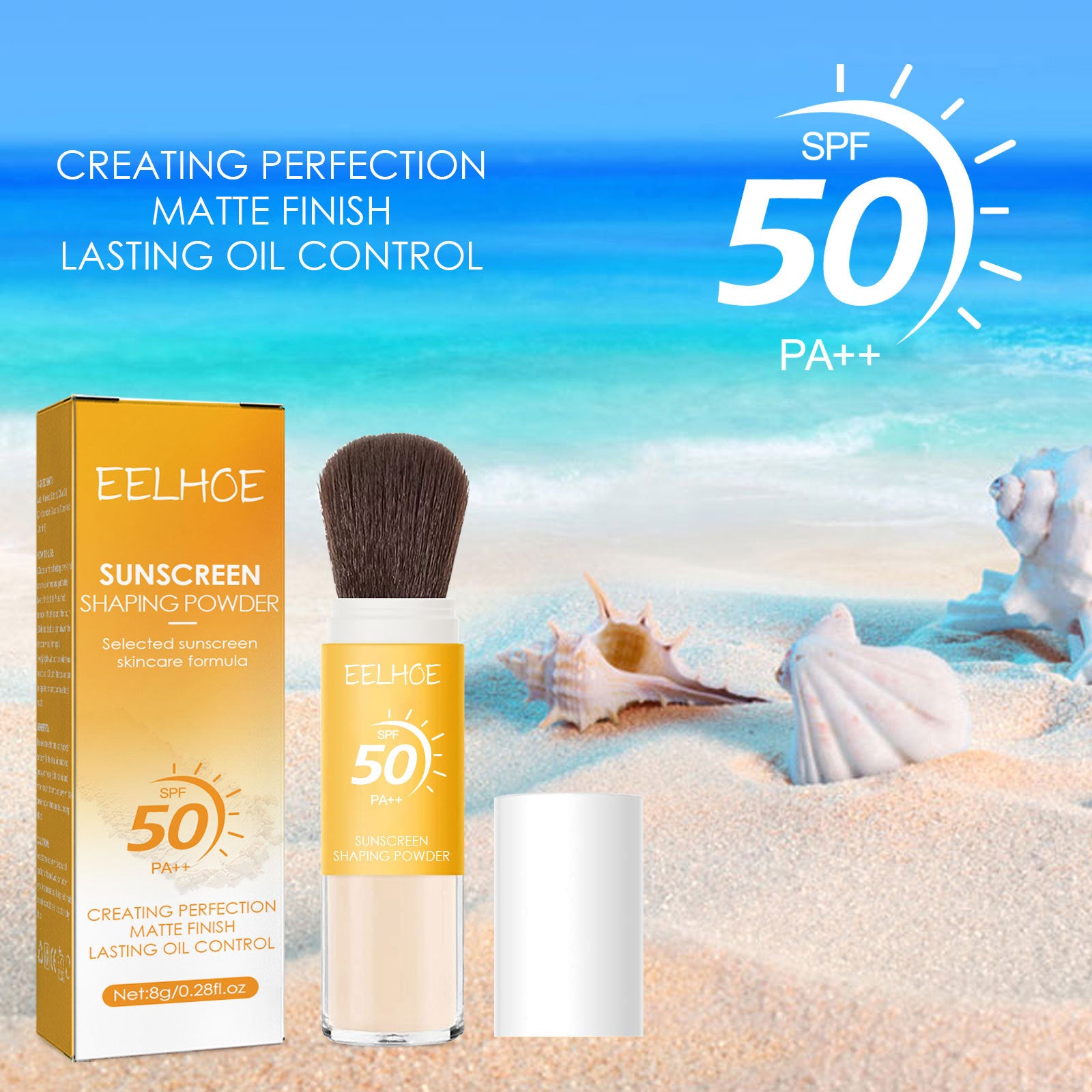 Poudre de maquillage naturelle légère respirante et waterproof