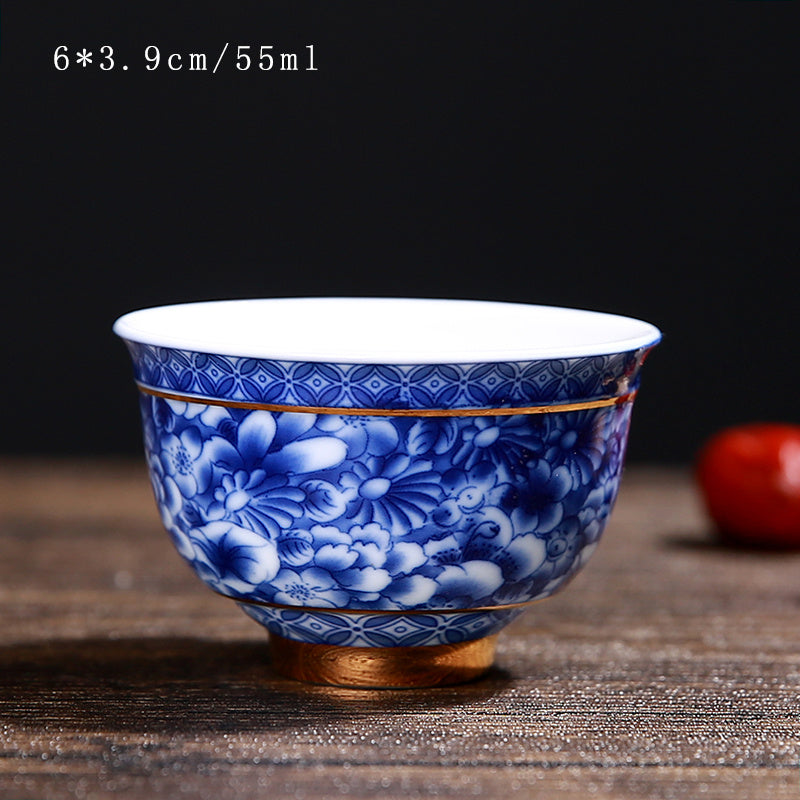 Dessous de verre en céramique chinoise vintage pour service à thé