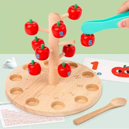 Perles à piquer en bois pour bébés de 2-3-6 ans, jouets éducatifs pour l'éveil
