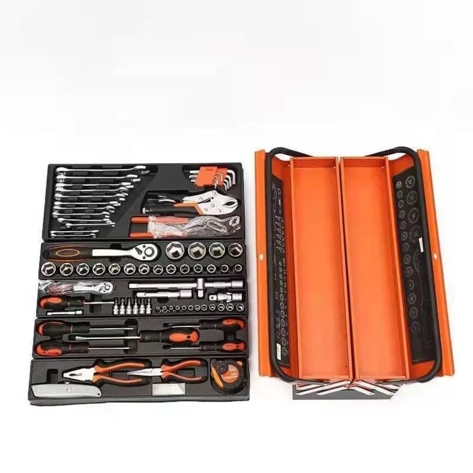 Kit de réparation automobile 85 pièces Grande boîte à outils à trois niveaux