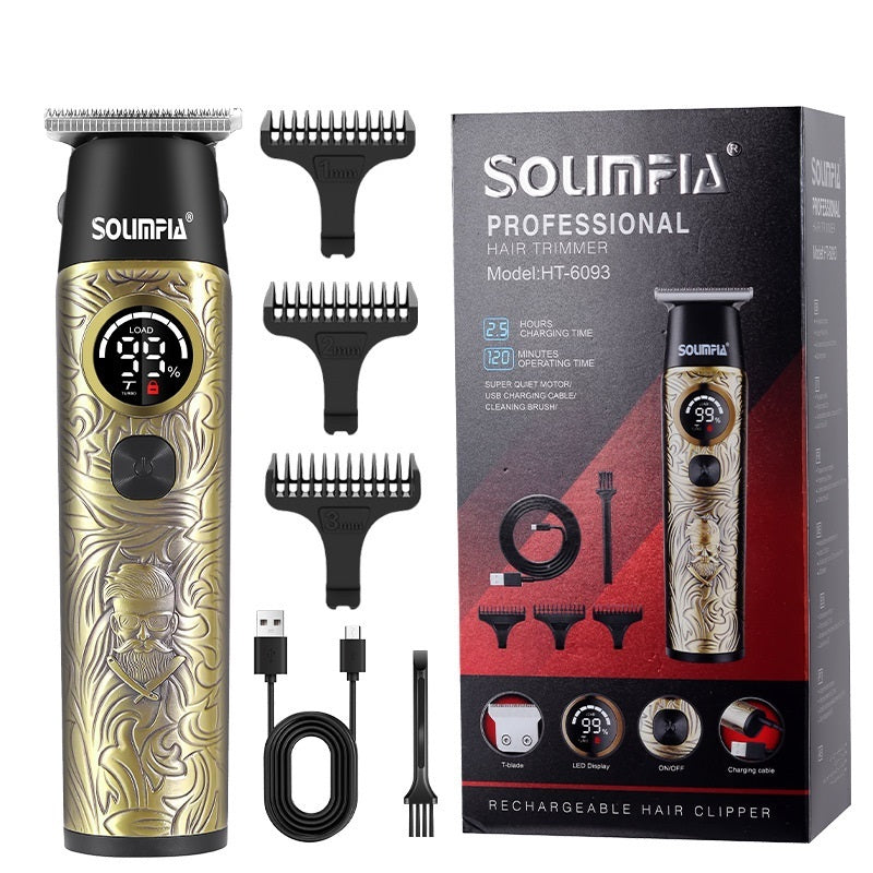 Digital Display Metal Hair Clipper For Hair Salon Carving Scissors