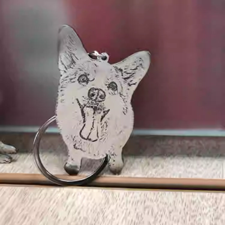 Original Custom Pet Photo Cat And Dog Souvenir Keychain