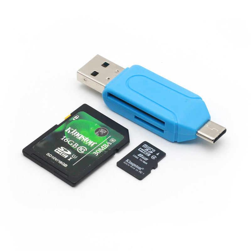Two-in-one Mobile Phone Card Reader