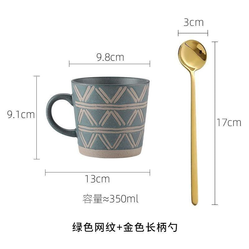 Tasse à café en grès pour couple