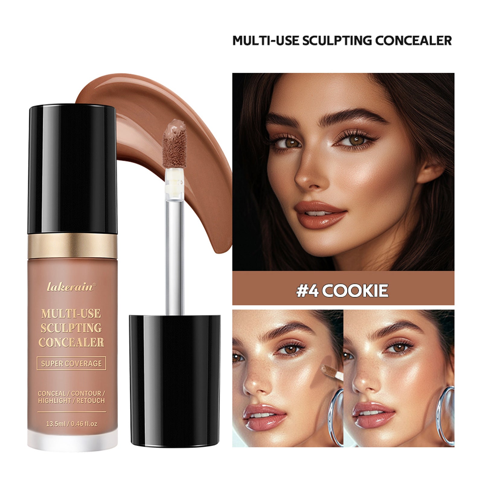 Moisturizing Concealer Honey Dark Circles Acne Spots Liquid Concealer
