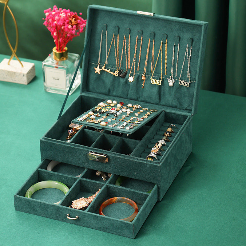 Retro Jewelry Box Korean Jewelry Storage Multilayer