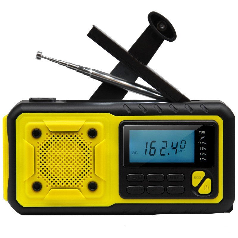 Radio multifonctionnelle d'urgence solaire à manivelle