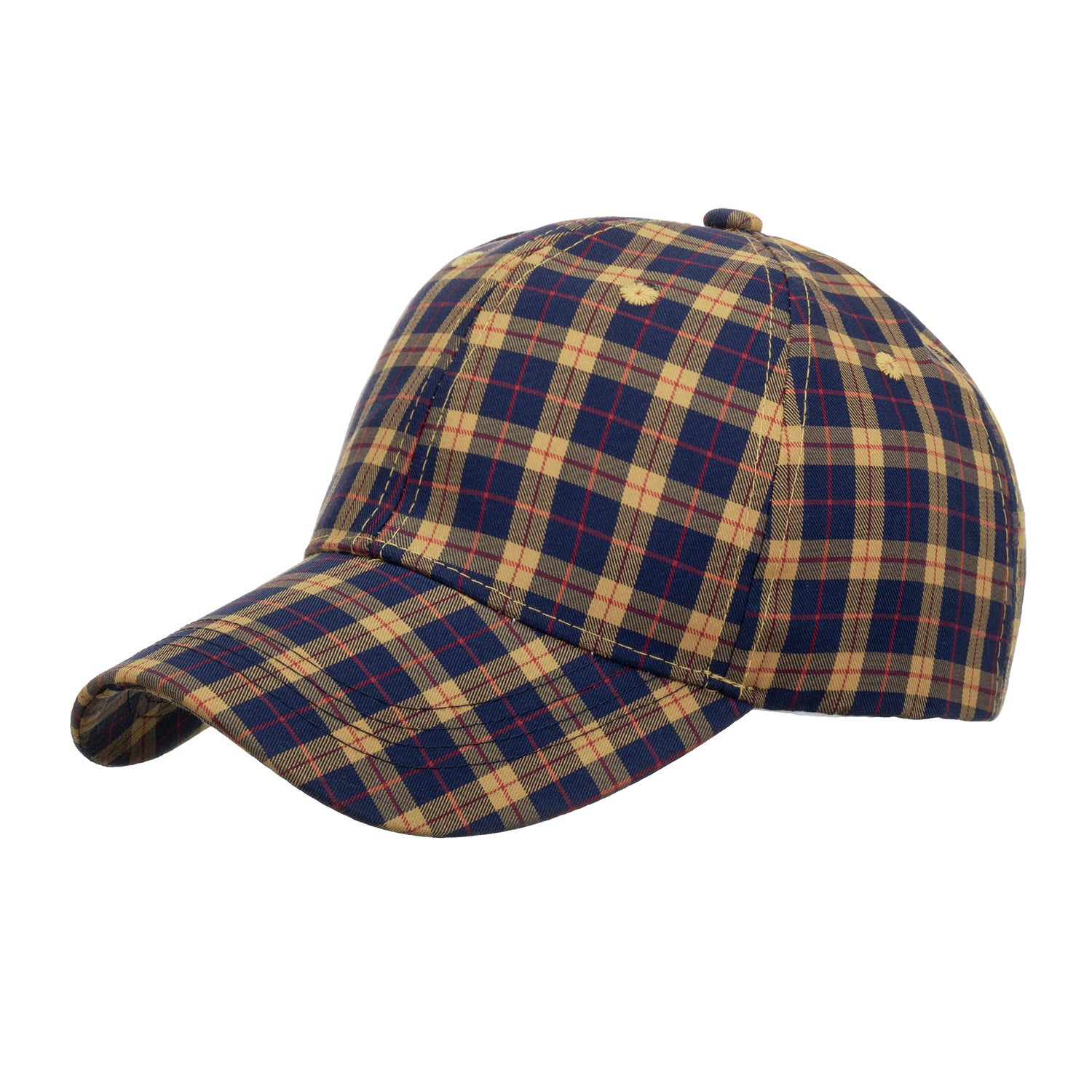 Men's And Women's Color Plaid Baseball Cap Duck Cap Outdoor Hip Hop Shade