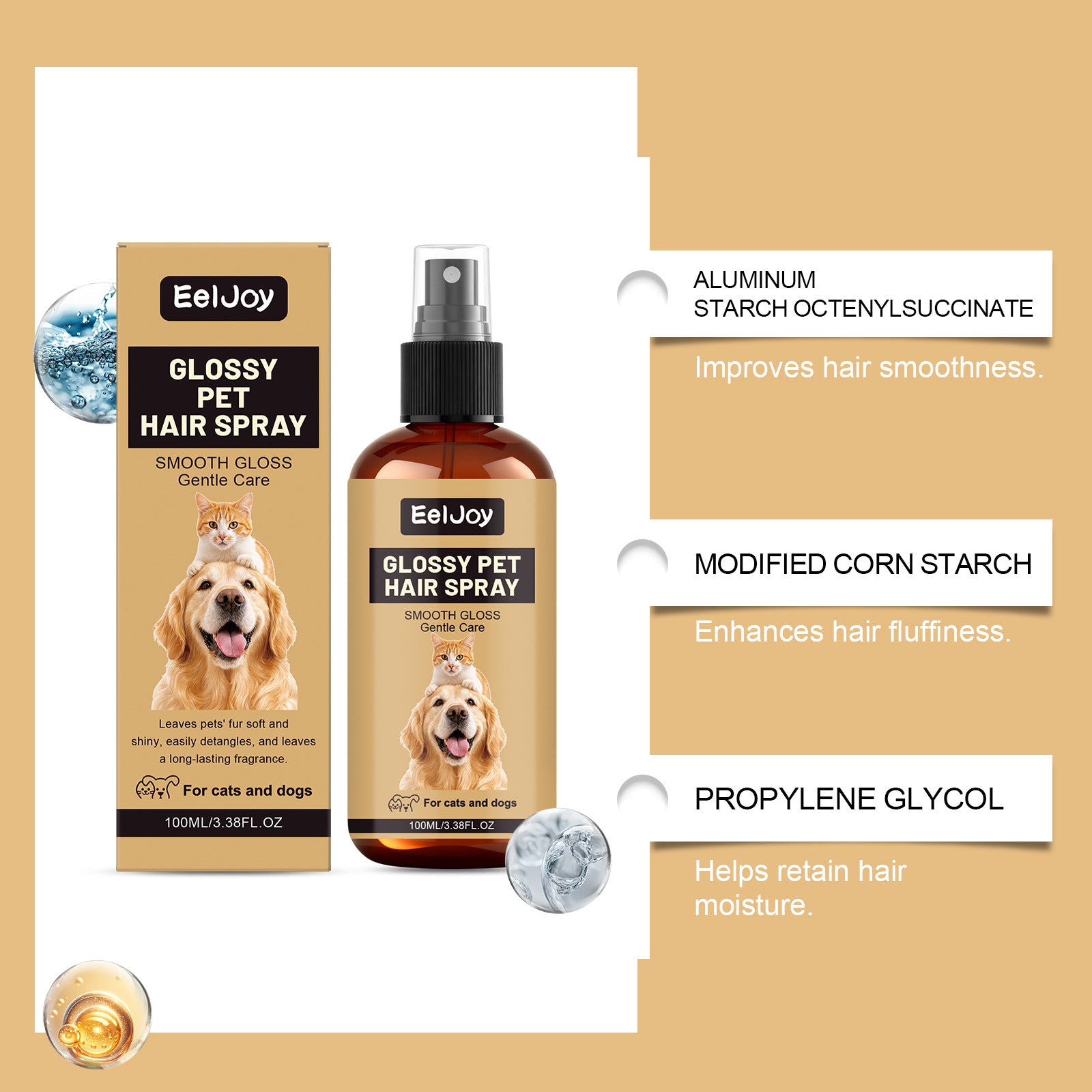 Soin Lissant Anti-Poils pour Animaux
