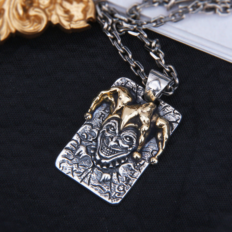 S925 Sterling Silver Vintage Thai Silver Personality Men's Pendant