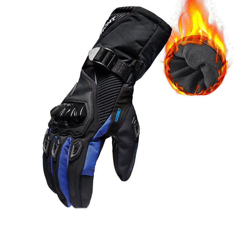 Gants de moto hiver imperméables chauds quatre saisons