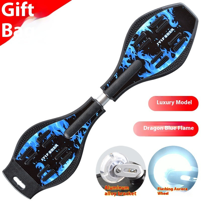 Children's Two-wheel Flash Swing Scooter